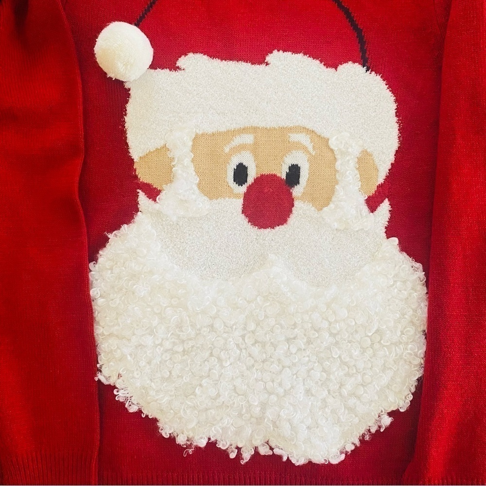 Santa UNISEX long sleeved knit sweater size medium - Picture 3 of 6